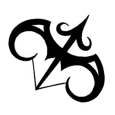 Zodiac Symbol Sagittarius Design Fake Temporary Water Transfer Tattoo Stickers NO.10144
